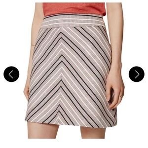 Lovely ☺️ Pink Shell & white Striped skirt Great For A Casual Day at The Office.